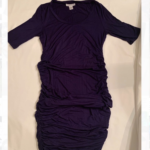 2 for 1! Motherhood Maternity Side Ruched Dress - Picture 3 of 4